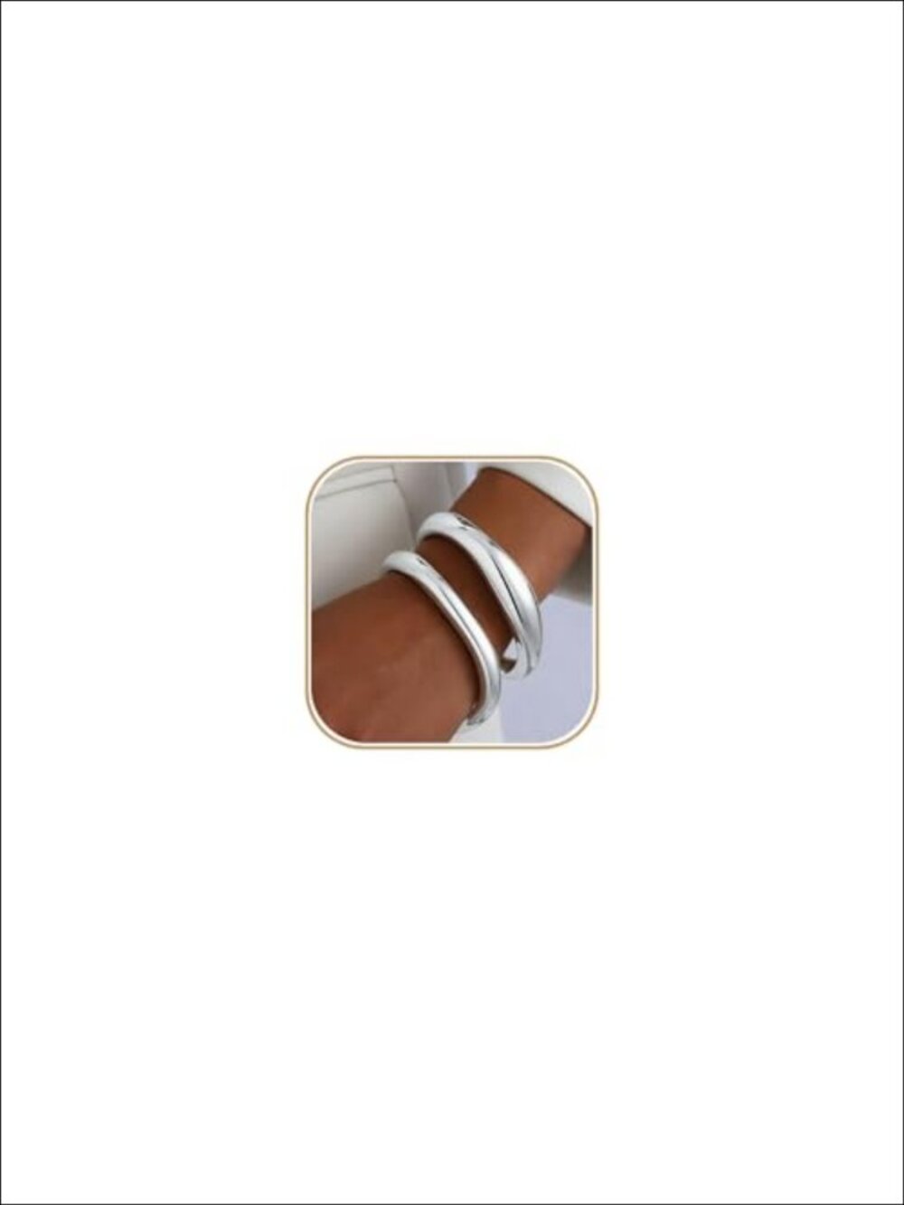 Hinged Cuff Wide Chunky Bangle Bracelet Stack for Women